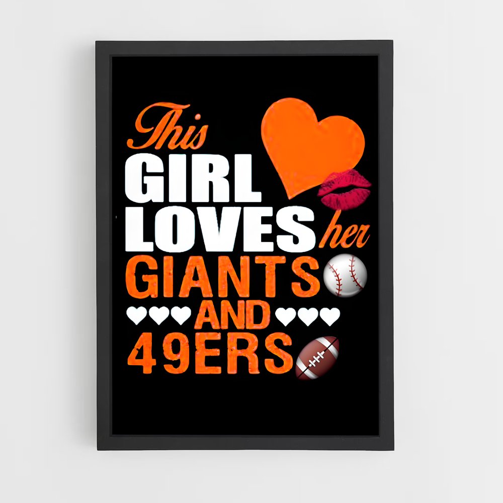 Poster Giants & Tigers Love – affiche Baseball (vue 2)